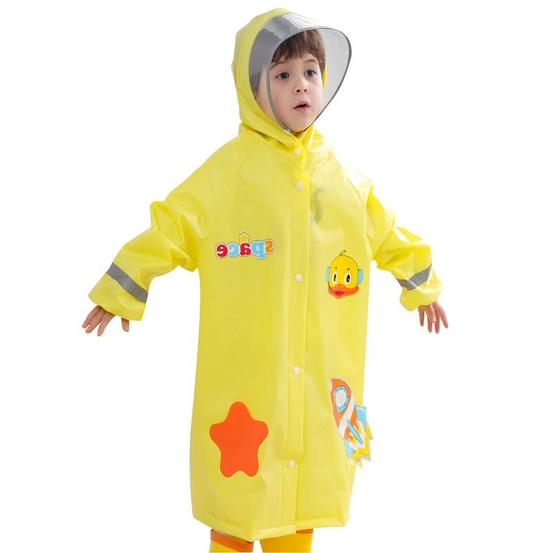 New Children Raincoat Kids Boys Girls Waterproof Jumpsuit Hooded Cartoon Baby Rainwear