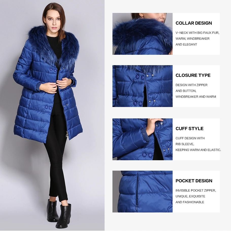 Outdoor Clothes Padding Womens Outerwear Winter Jacket Long Coat Apparel