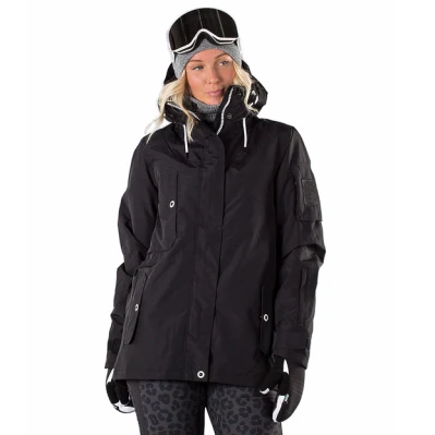 Chaqueta de esquí de moda al aire libre para mujer personalizada de la chaqueta de la snowboard de la prenda impermeable de la cazadora del invierno con la capilla